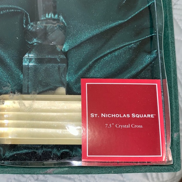 NIB St. Nicholas Square 8" Tall Crystal Cross, Clear. Religious. Prayer. - Picture 3 of 15